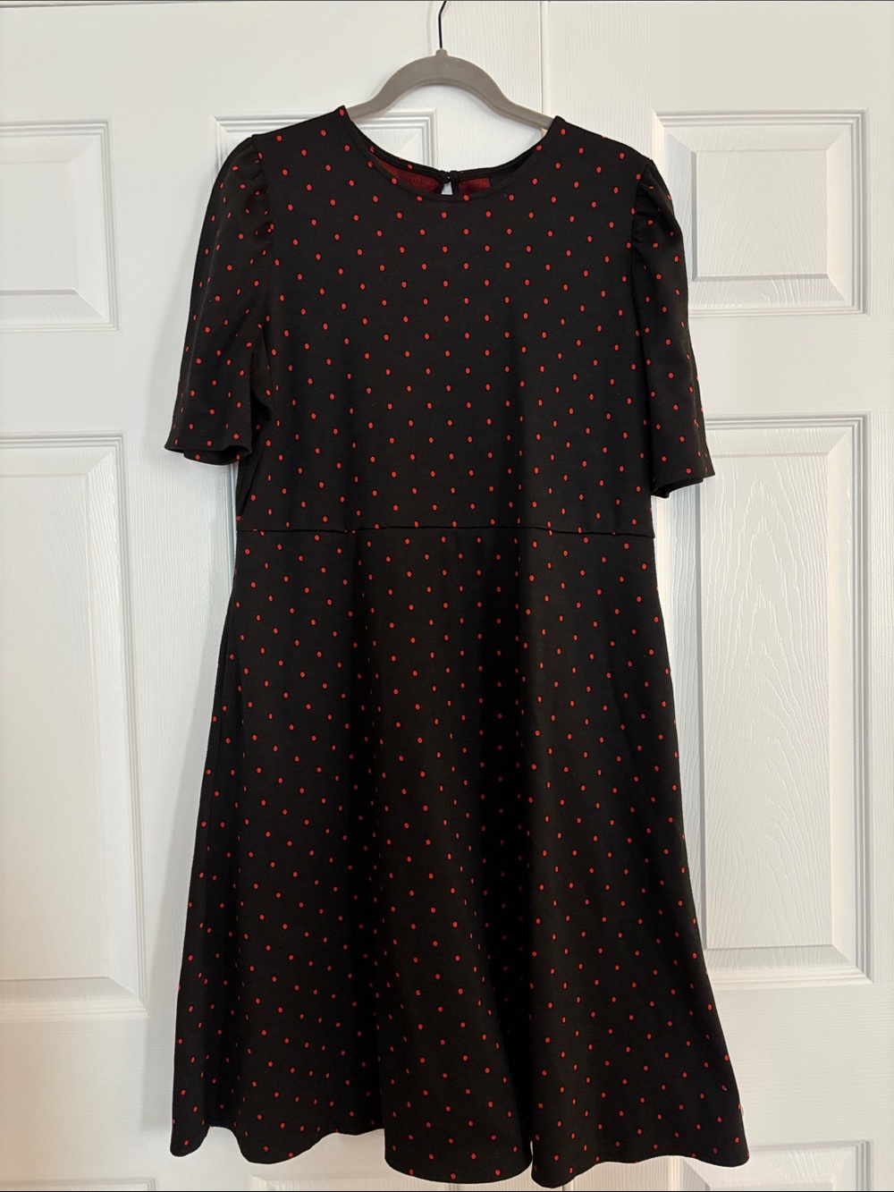 Black Dress with Red Polka Dots - Classic Women's Fit & Flare